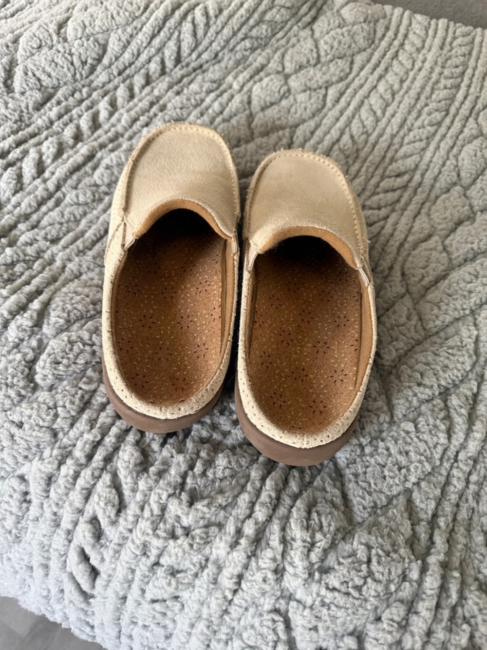 Revitalign Beige Suede Slip-On Clog Mules - Picture 5 of 8